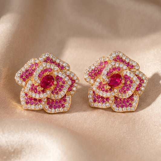 Fleur Rouge Earrings