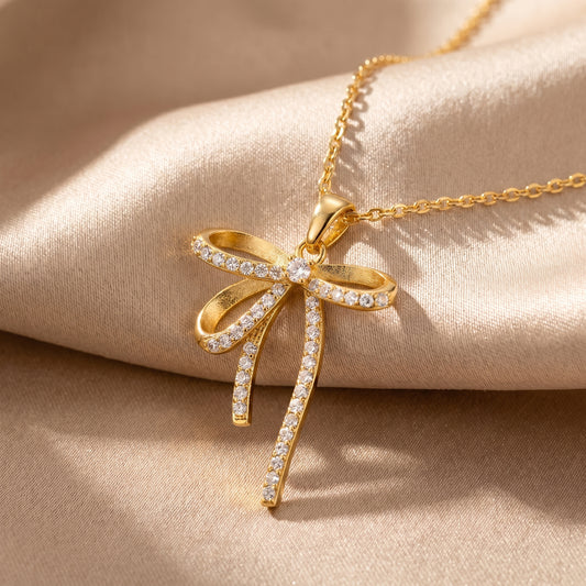 Crystal Ribbon Necklace