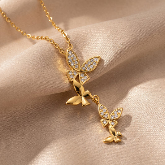 Butterfly Cascade Necklace