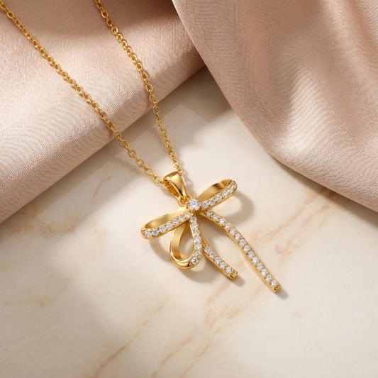 Crystal Ribbon Necklace